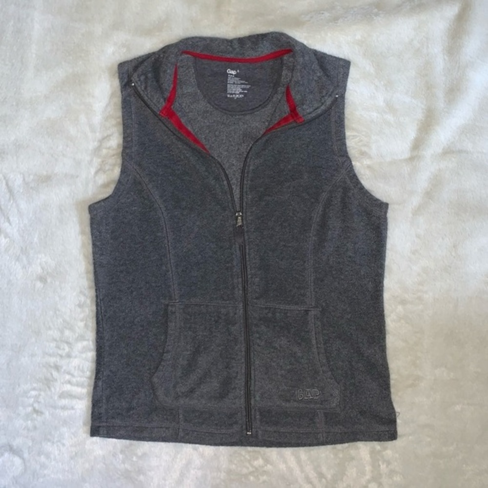 Gap Women’s Dark Grey Fleece Vest Size Small